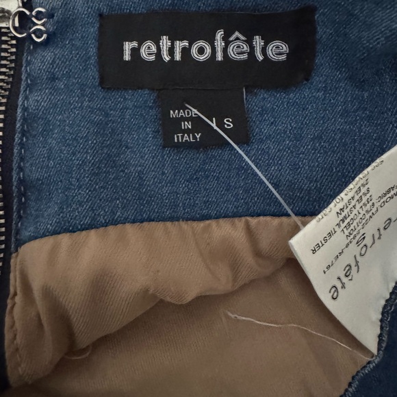 Retrofête Blue Ruched Denim Mini Skirt – Size S – NWOT - Picture 6 of 7